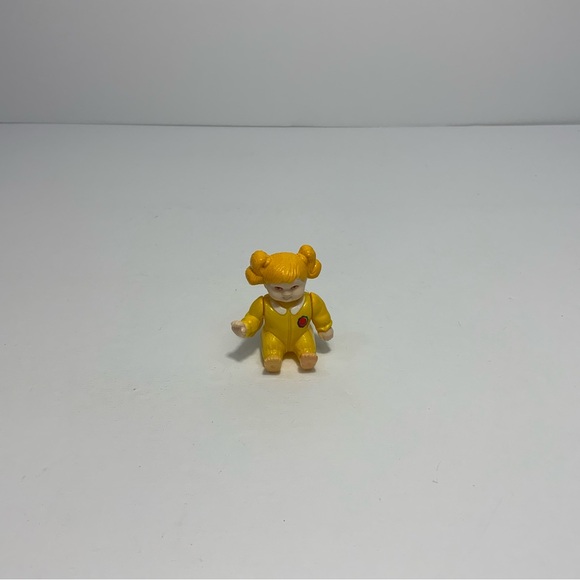 Other - Vintage 1989 Funrise Micro Action Kids 09001 Baby Girl Yellow Figure 1.5” Toy